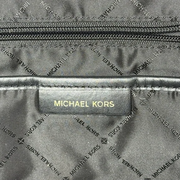 Michael Kors Black Backpack with Gold Accents - Picture 12 of 14